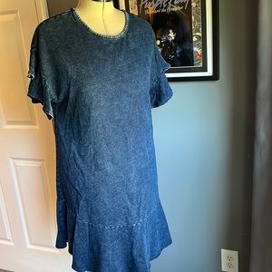 Anthropologie: Saturday Sunday flutter sleeve, shift dress, size: L.
